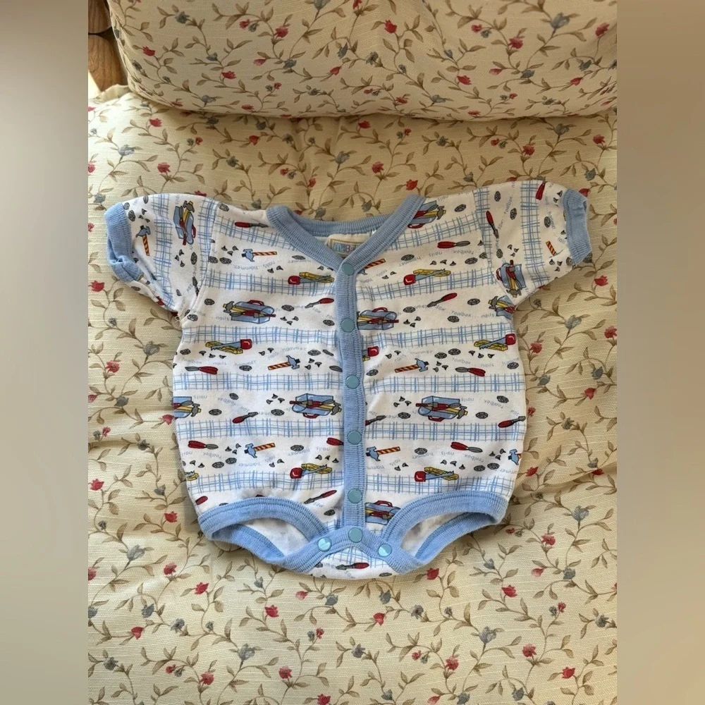 Vintage Mcbaby Bundle of Bubble Onesies 0/3 months Cotton